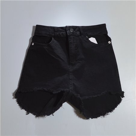 Mujer short jean elastizado falso bolsillo