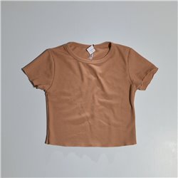 Mujer remera basica corta MODAL