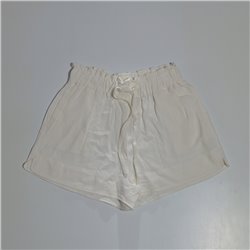 Mujer short lino cintura elastica cordon