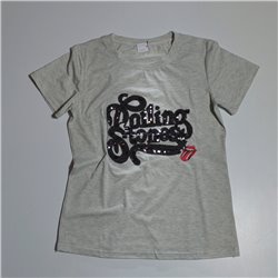 Mujer remera algodon estampa lentejuelas ROLLING STONES