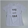 Mujer remera algodon estampa brillo engomado VIVID AND CLEAR