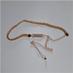 Cinturon cadena trenzado frente estrass