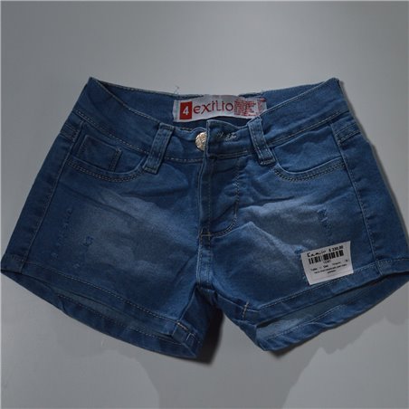 Nena short elastizado jean claro gastado