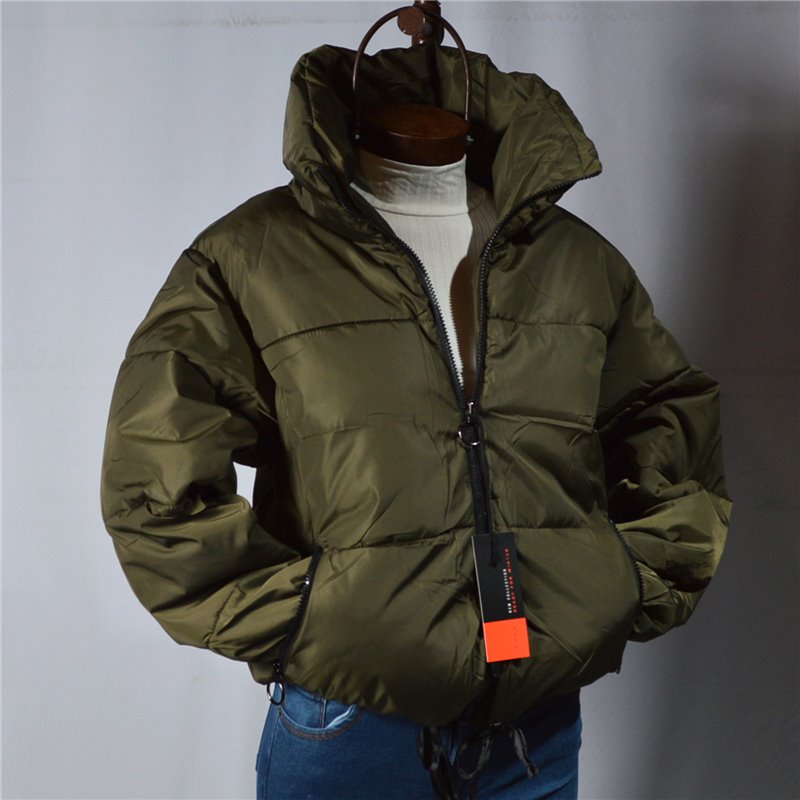 Mujer Puffer impermeable cuello alto detalle cordones HOLSTARK